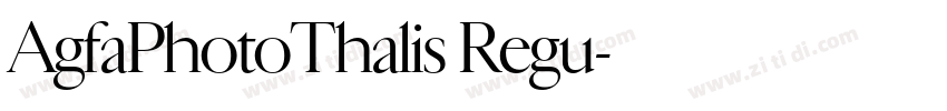AgfaPhotoThalis Regu字体转换